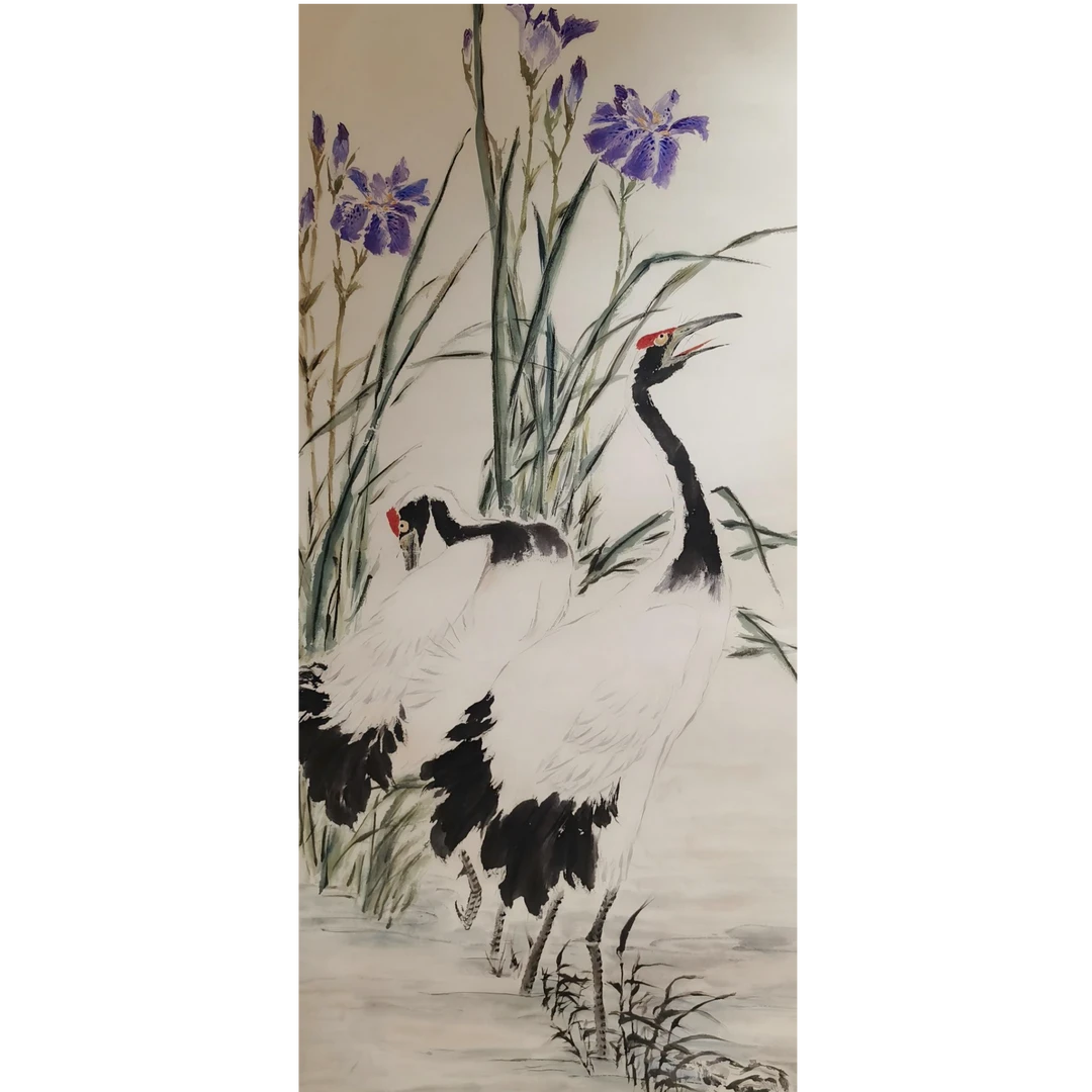 【辽拍美术】鹤  V250709-2-477  （8.5平尺）纸本镜片  yy22w