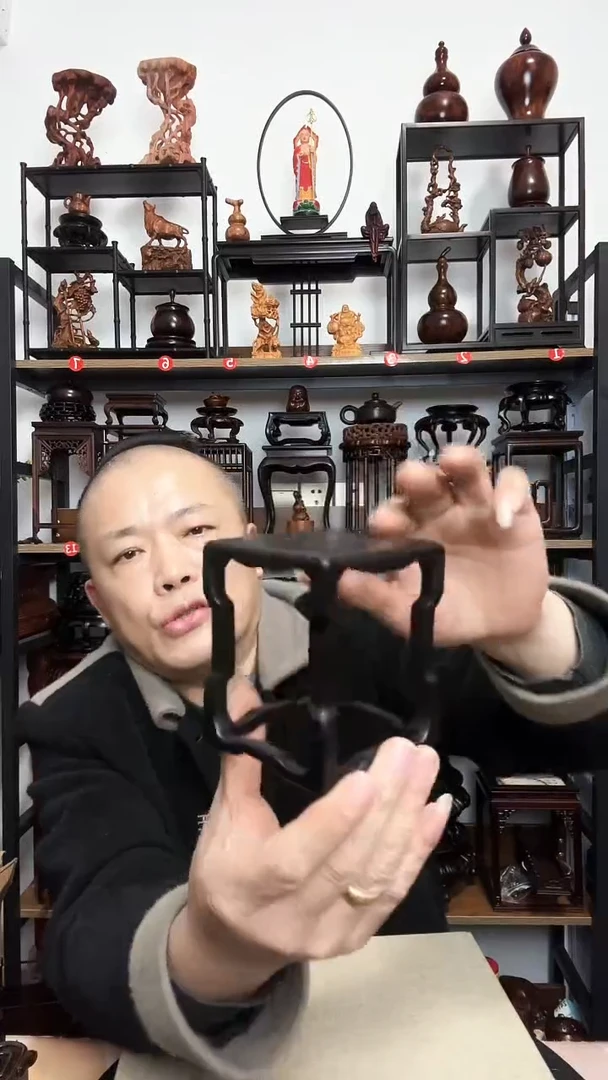 紫砂底座木8正方10高