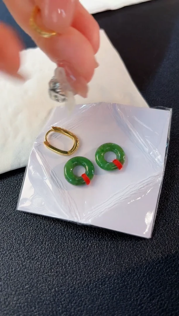 【闪购商品】翡翠耳饰未镶嵌9含小耳包/支持复检一对