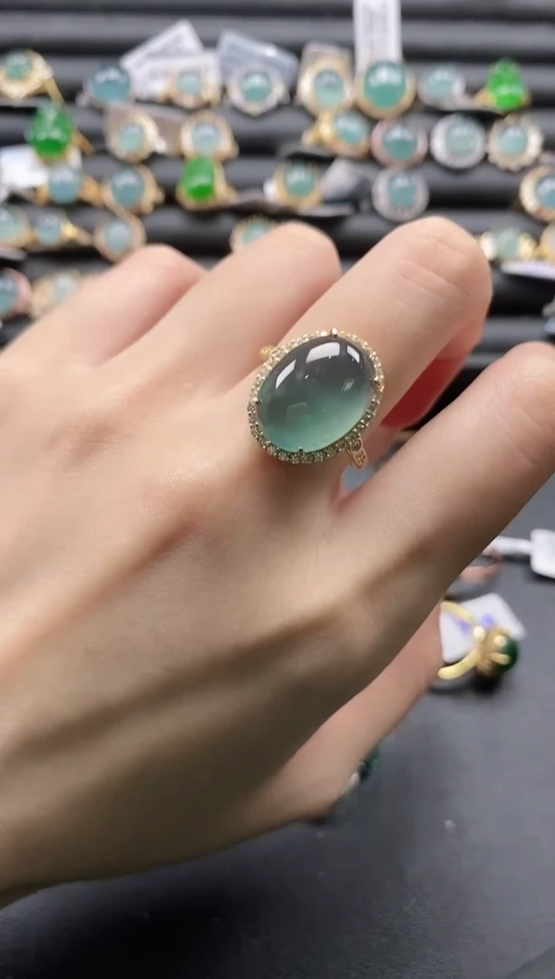 【闪购商品】翡翠戒指银S925镶嵌1111