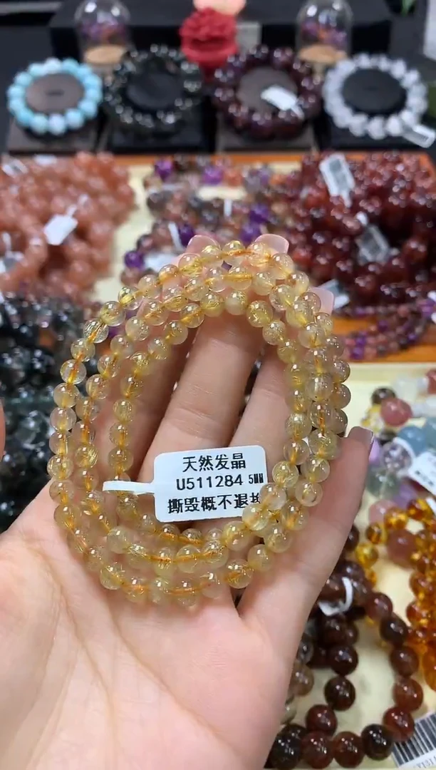 未镶嵌手串水晶5*