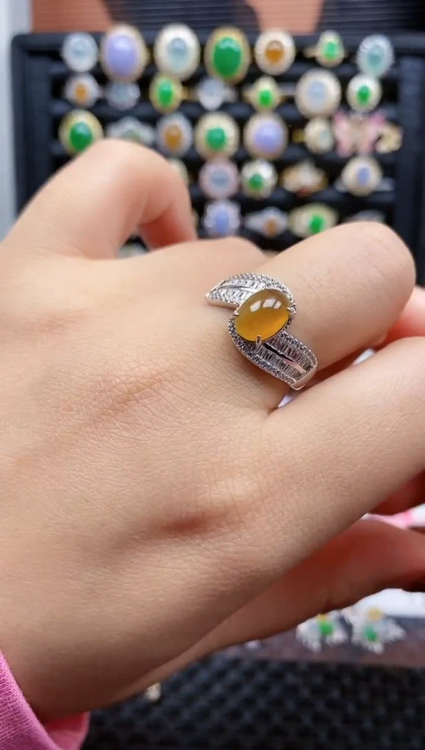 银S925镶嵌戒指翡翠251