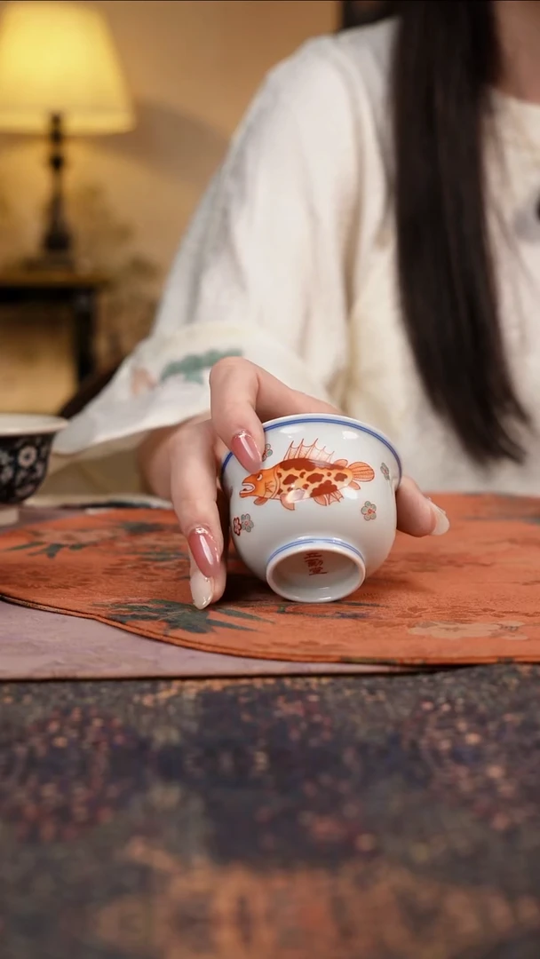 杯景德镇陶瓷杯碗柴烧多人