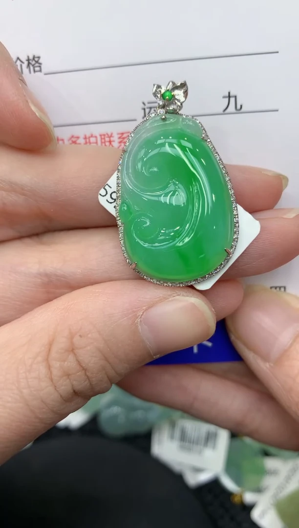 【闪购商品】翡翠颈饰18K金镶嵌11111111