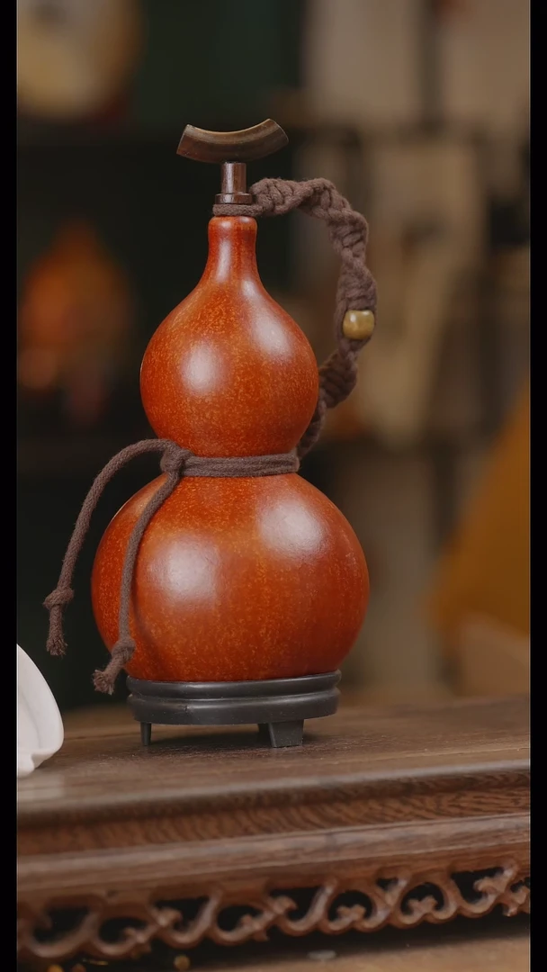 【闪购商品】346号精品天然大漆工艺防渗内胆酒葫芦~