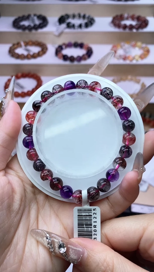 【闪购商品】水晶手链未镶嵌黑加仑超七单圈7m+