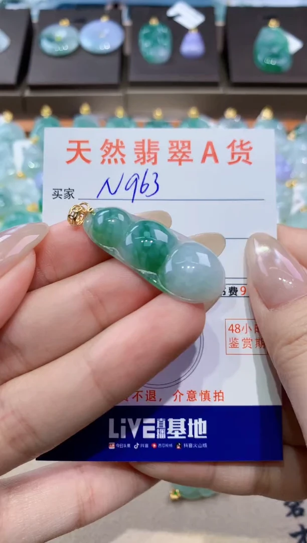 颈饰未镶嵌翡翠天然缅甸翡翠A货挂件
