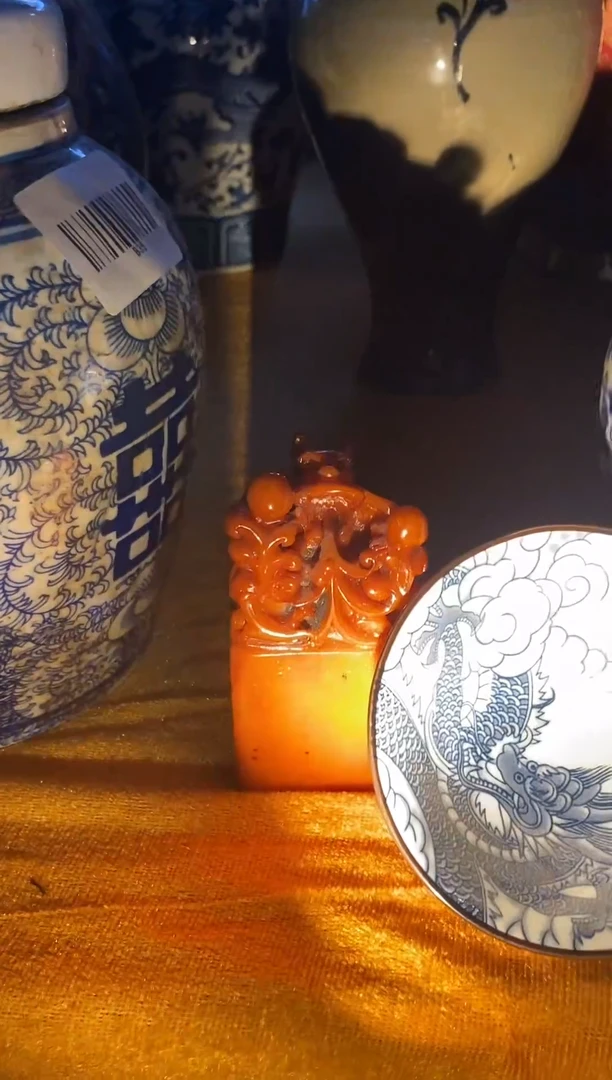 摆件以主播口述为主（斗笠杯 ]首山石