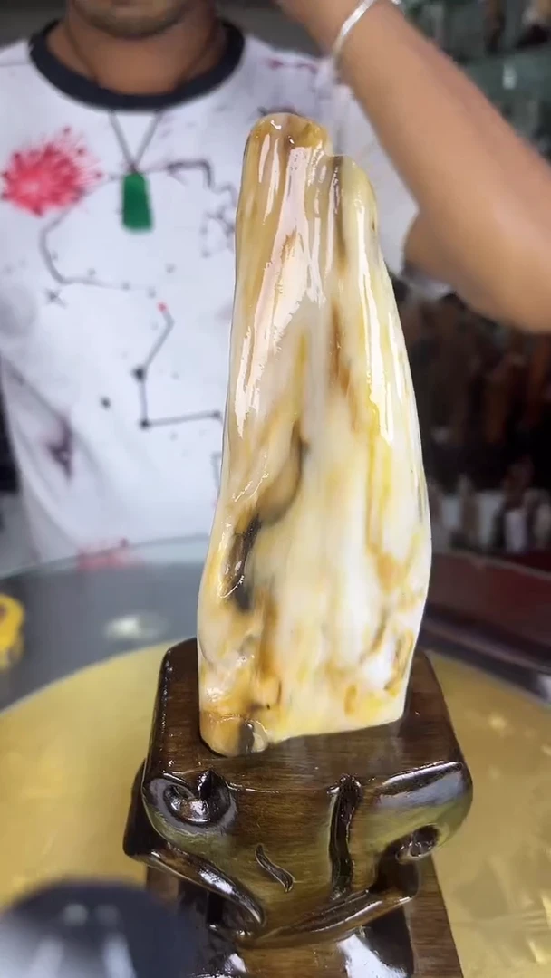 硅化玉珠宝奇石未镶嵌缅甸天然树化玉