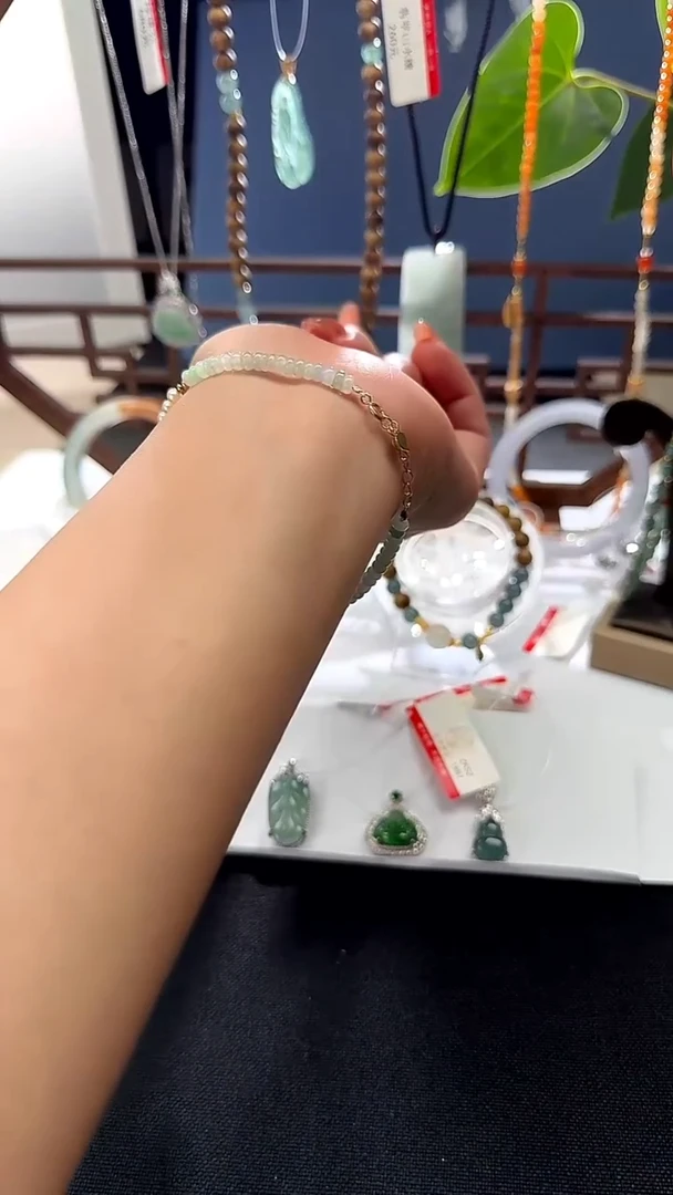 未镶嵌手串翡翠八宝算盘珠