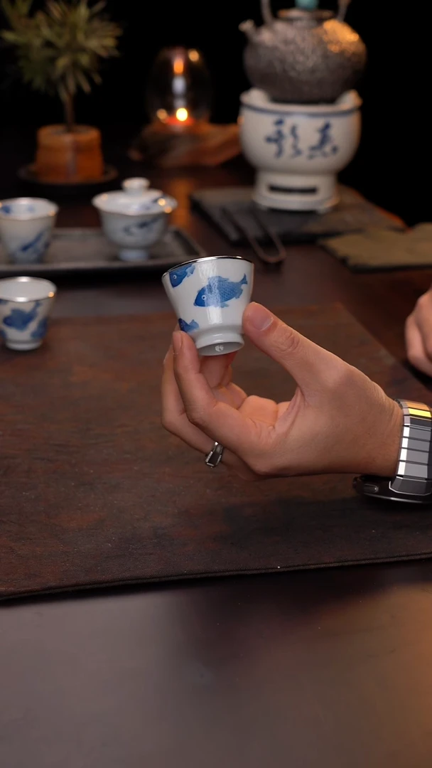 仿明小鱼主人杯包银口微瑕不退不换