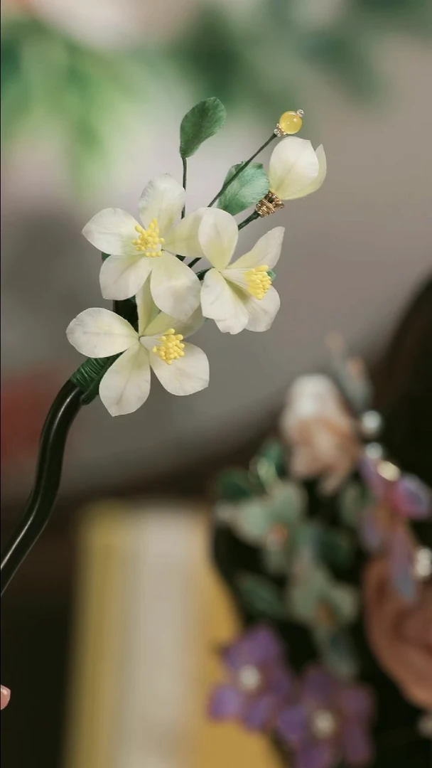 刺绣湘传礼纯手工发簪