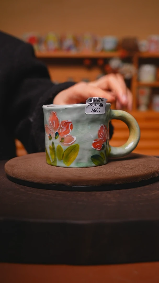 【闪购商品】瓷片景德镇手绘瓷器釉下彩---微瑕