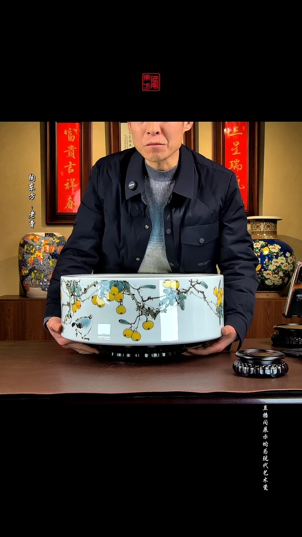 摆件景德镇陶东方现代艺术高端茶器花瓶摆件