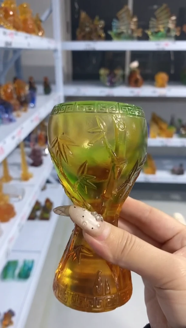 手工艺品琉璃供水杯 古法琉璃 全品不退不换