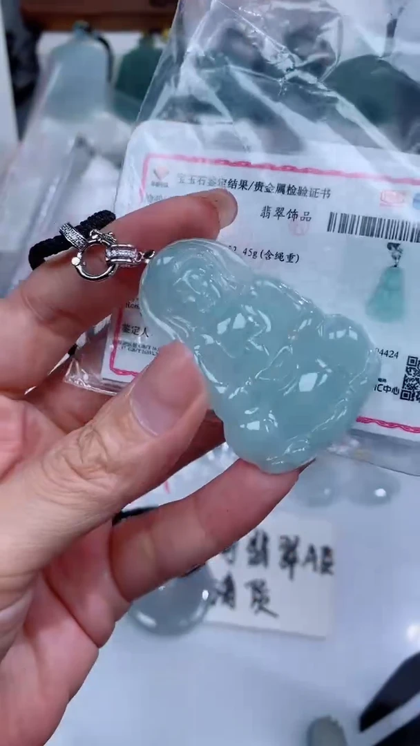 颈饰银S925镶嵌翡翠吊坠