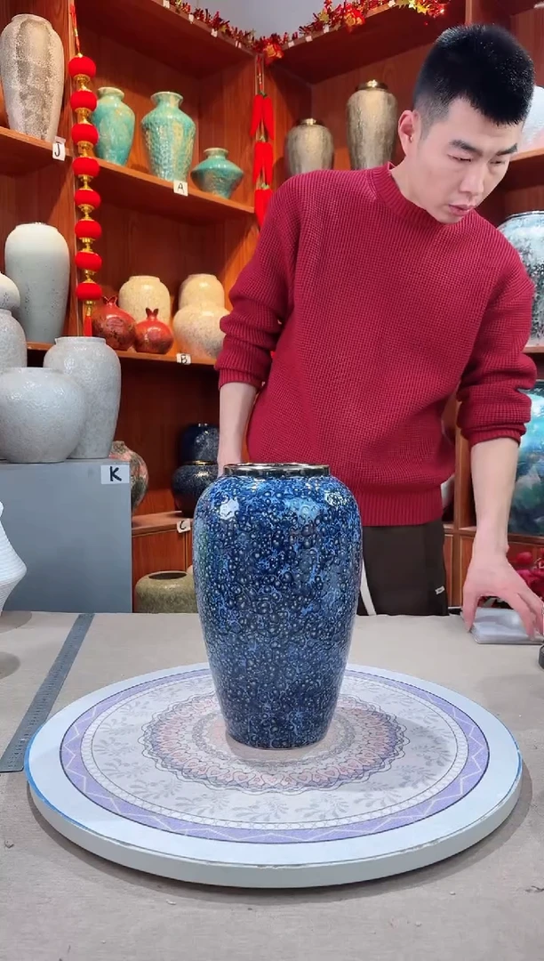 【闪购商品】瓶陶瓷花瓶 无花 紫水晶中号