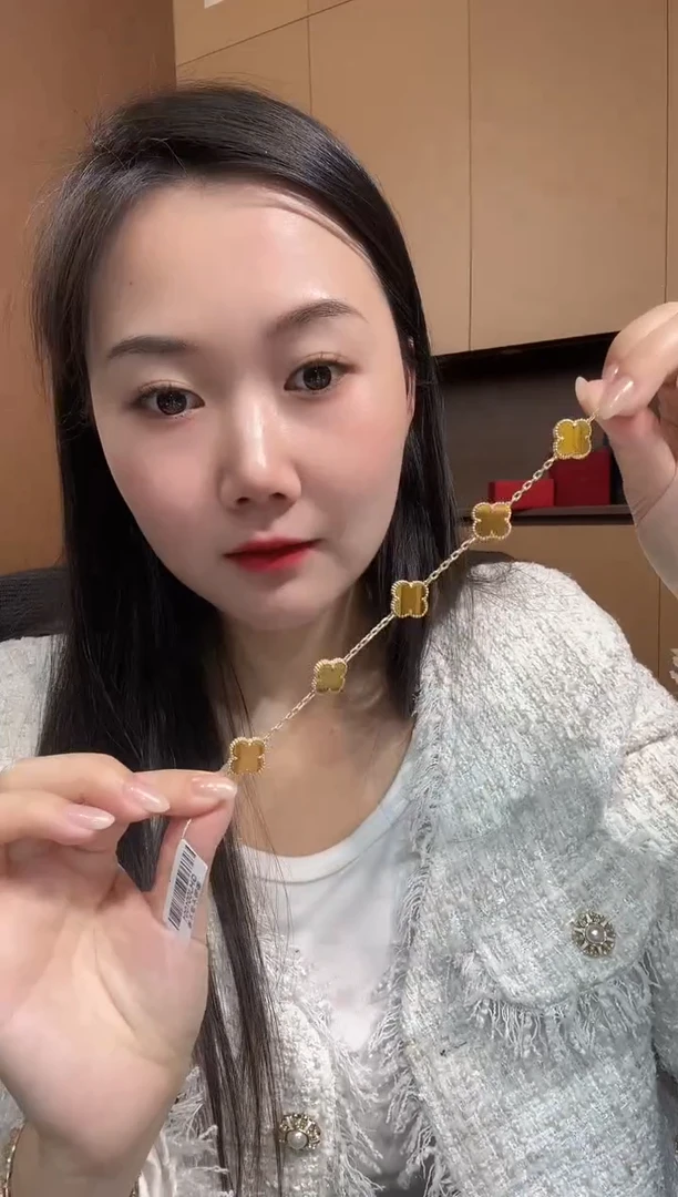 【闪购商品】木变石（虎睛石）手链18K金镶嵌黄色k黄，五花手链GHJ