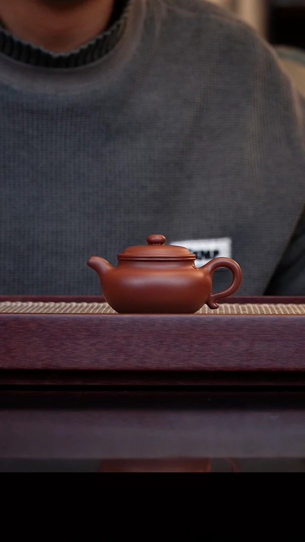 茶壶紫砂半手紫泥仿古120cc