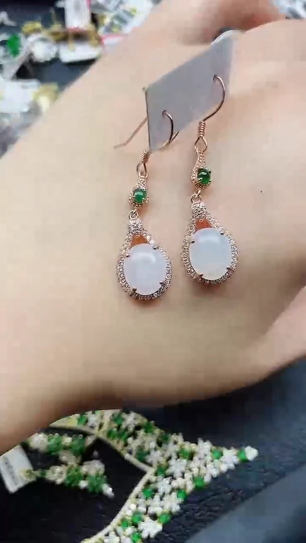 银S925镶嵌戒指翡翠1