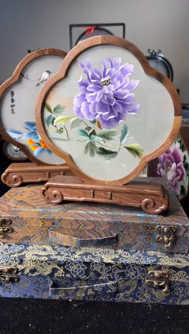 刺绣纯手工刺绣非遗刺绣摆件