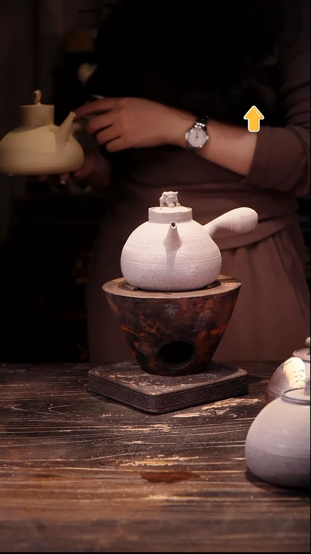 纯手工柴烧狮子侧把加小斗笠炉