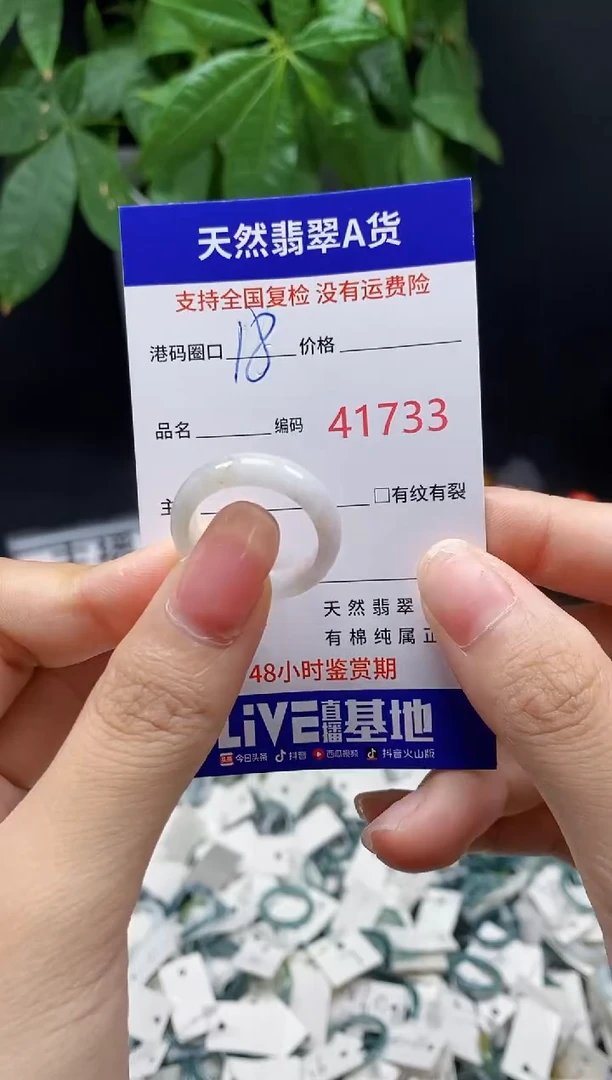 翡翠戒指未镶嵌天然翡翠戒圈1733