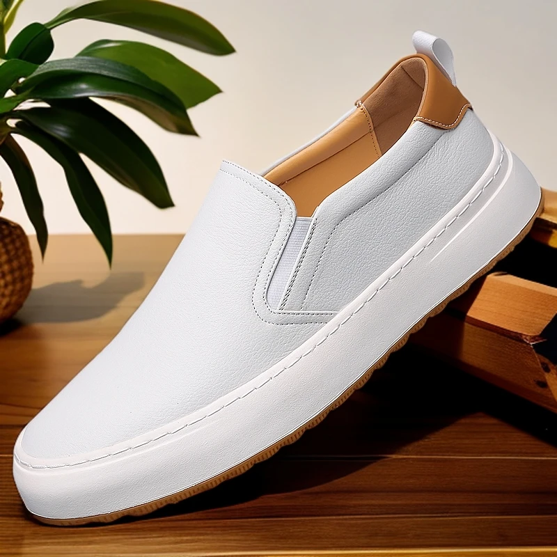 PU休闲乐福鞋豆豆鞋防滑真皮男鞋夏季休闲鞋懒人鞋皮鞋