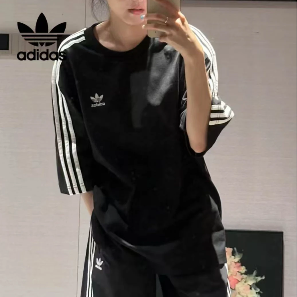 adidas/阿迪达斯三叶草男款复古纯棉运动宽松短袖圆领T恤IZ1832