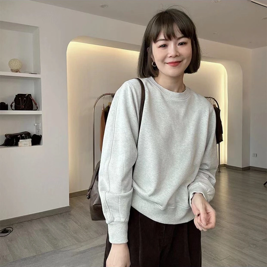 福利--拍下选择对应的编码--春夏装圆领套头百搭简约时尚长袖上衣