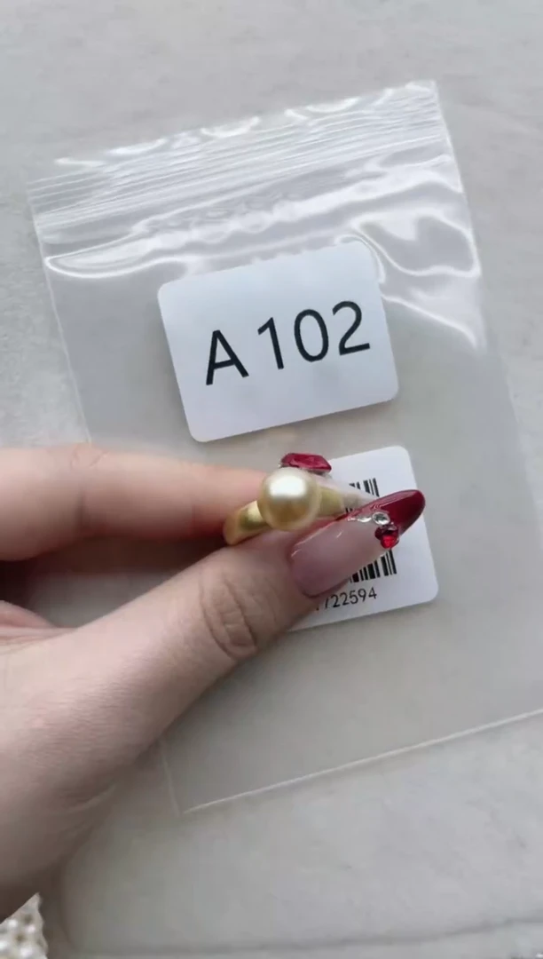 【闪购商品】海水珍珠戒指银S925镶嵌A102