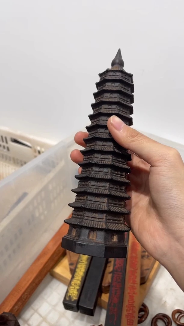 枣木玉化13层文昌塔