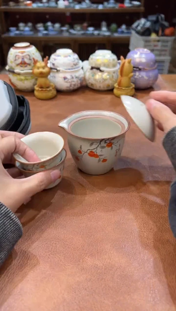 真的很便宜会开片的旅行茶具