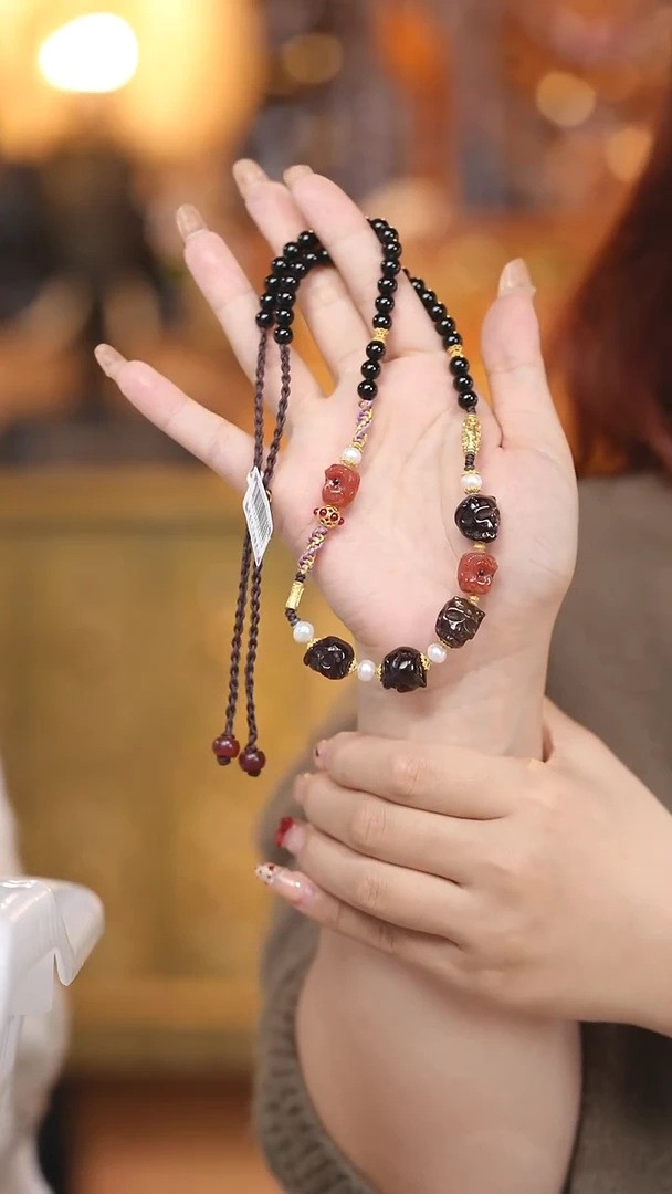 【闪购商品】玛瑙/玉髓颈饰未镶嵌Q31118阿呆玛瑙项链