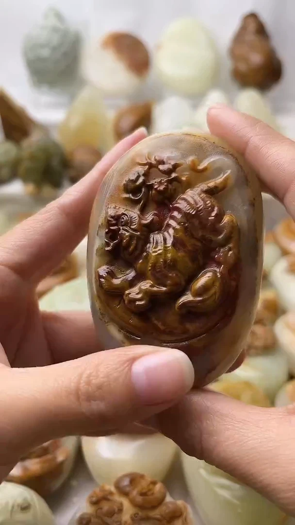 石材古青石棉纹正常不退换虎微瑕