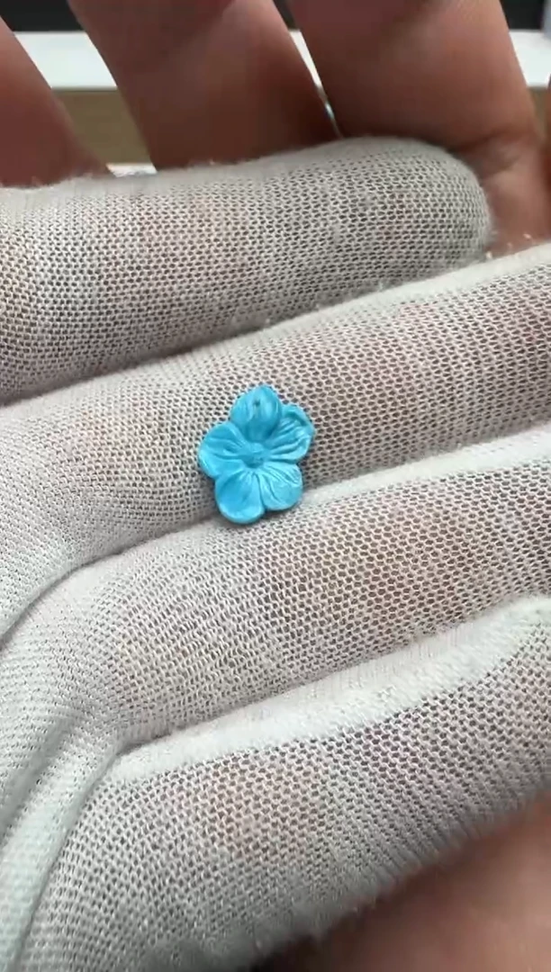 绿松石未镶嵌小花配饰