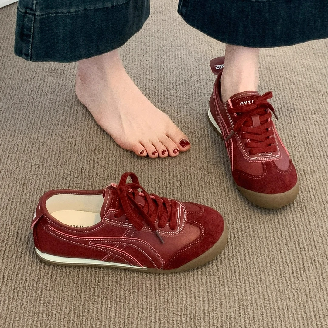 Moleubak德训鞋女款2025新款春秋季爆款显脚小板鞋休闲运动鞋女鞋