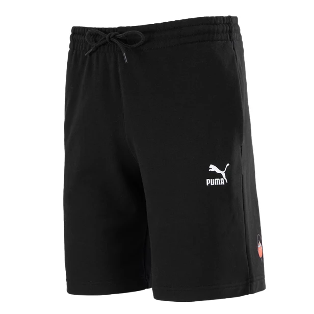 PUMA/彪马533103-01 男士针织时尚舒适宽松黑色印花短裤