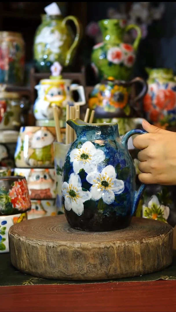 陶瓷52景德镇手工手绘釉下彩