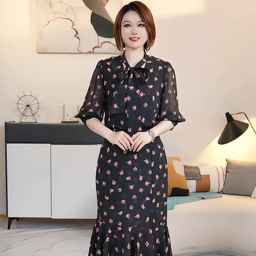 【深圳薇姐清仓】P高端大码原创遮肉显瘦连衣裙  P2047