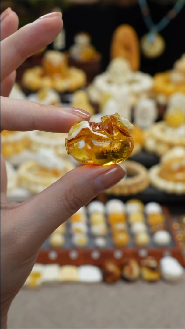 手链琥珀未镶嵌天然琥珀蜜蜡唐马雕刻件