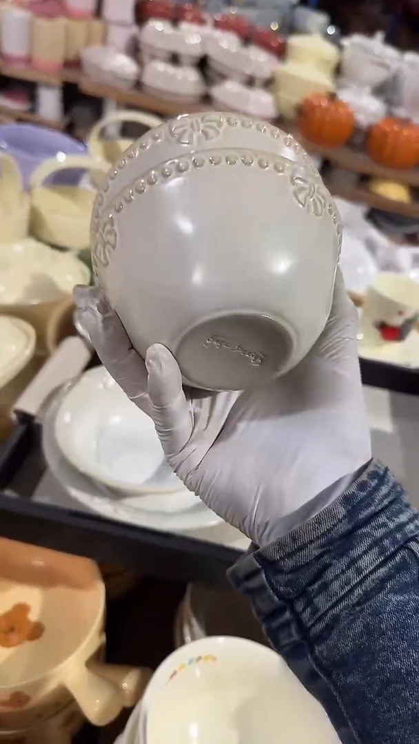 陶瓷2个蝴蝶结米饭碗 微瑕凑满20元包邮