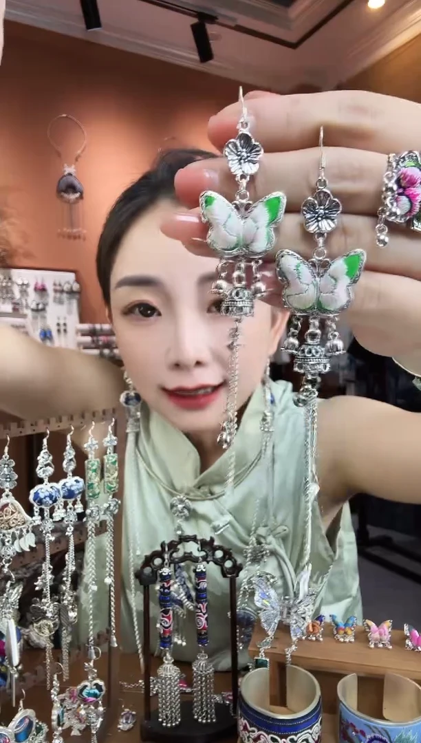 刺绣纯手工民族风耳环