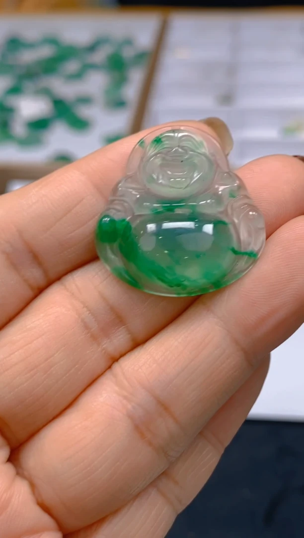 【闪购商品】石英质玉颈饰未镶嵌天然冰美人非洲翠025