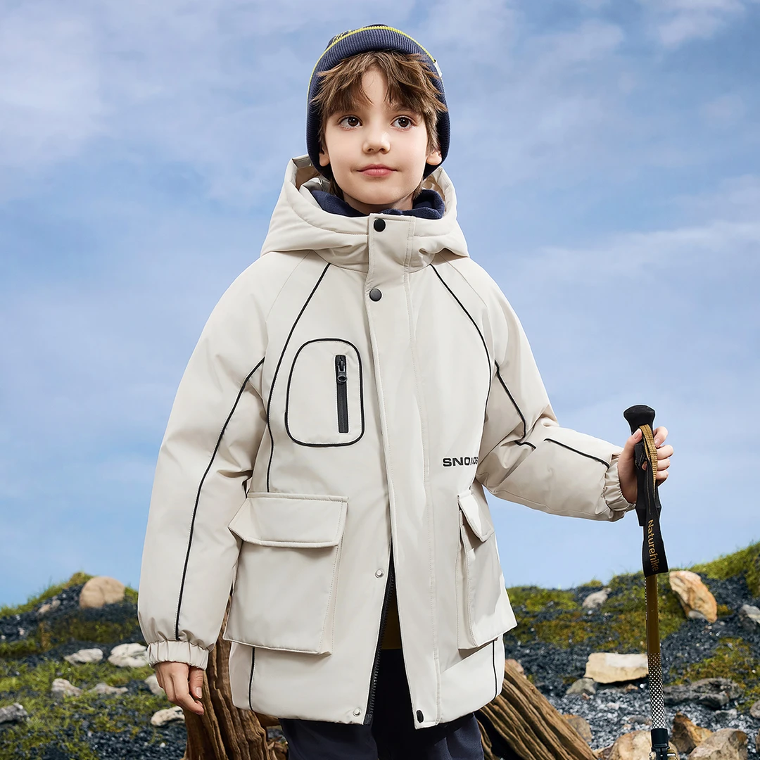 雪中飞2025亲子儿童户外潮酷时尚连帽外套