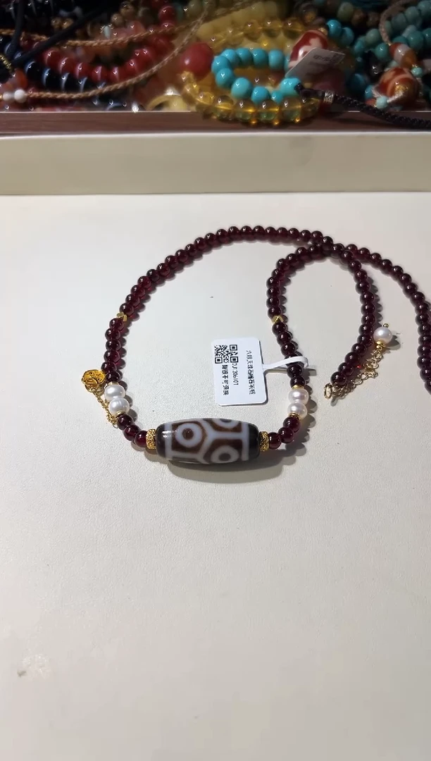 未镶嵌项链玛瑙/玉髓六眼项链