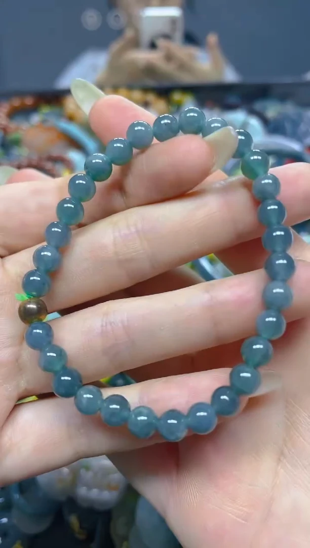 颈饰未镶嵌翡翠5MM/ Q /翡翠A货，一件也是批发价