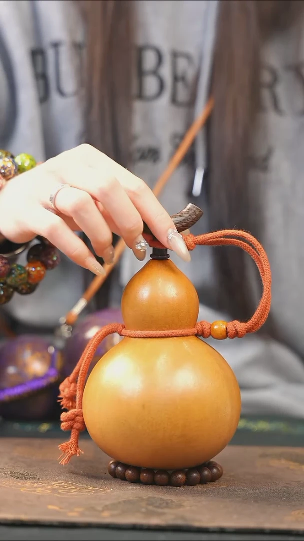 【闪购商品】XJ198大漆酒葫芦不包手串及旋转底座