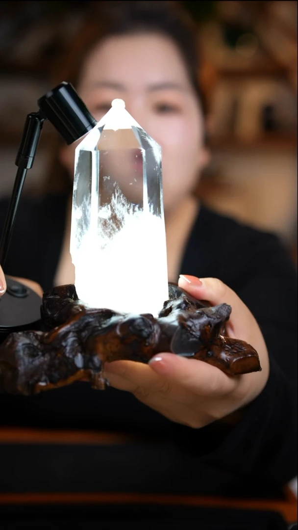 未镶嵌珠宝半成品水晶白水晶柱子D705