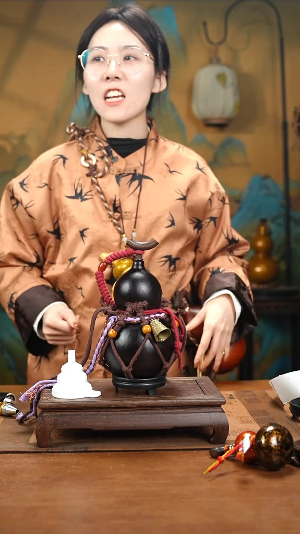 XL085网兜款大漆酒葫芦（现货现发）